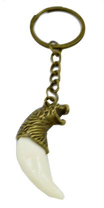 faynci Lion Teeth Tooth Keychain Key Ring Accessories Bag Pendant Key Chain