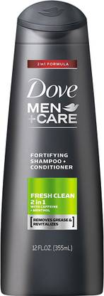 DOVE Men+Care Fresh & Clean Fortifying 2-in-1 Shampoo and Conditioner 355ml
