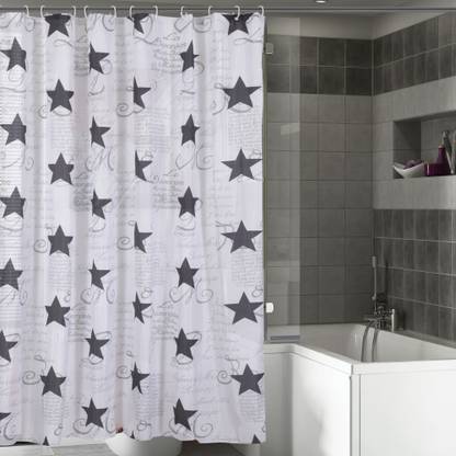 Bombay Dyeing 180 cm (6 ft) Shower Polyester Curtain (Pack Of 2)