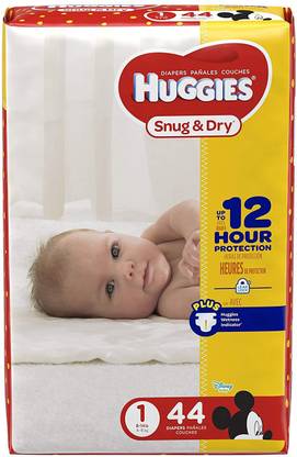 Huggies Snug & Dry Diapers, Size 1, 44 Count - New Born