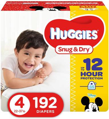 Huggies Snug & Dry Diapers, Size 4, 192 Count - M