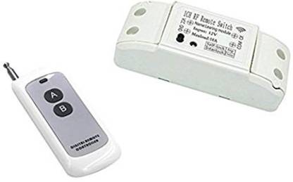 KitsGuru 433M Wireless Switch + 2 Key High Power Remote Control / 12V Single wireless delay switch / Intelligent remote control switch Electronic Components Electronic Hobby Kit