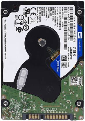 WESTERN DIGITAL Blue 2 TB Laptop Internal Hard Disk Drive (HDD) (WD20SPZX)