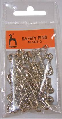 Pony Safety Pins -40 Pins in 1 Packet, Set of 5 Packet, Total 200 Safety Pins
