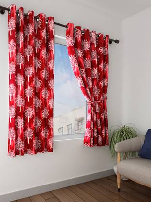 Bombay Dyeing 153 cm (5 ft) Polyester Room Darkening Window Curtain (Pack Of 2)