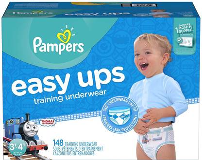 Pampers Easy Ups Training Underwear Boys Size 3T-4T (Size 5), 148 Count - L