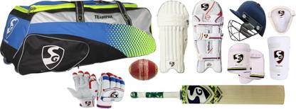SG Teampak Complete Cricket Kit with Full Size English Willow Cricket Bat Cricket Kit