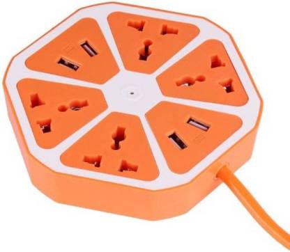 CRETO USB Hexagon Socket Extension board And Surge Protector 4 USB Port with 4  Socket Extension Boards