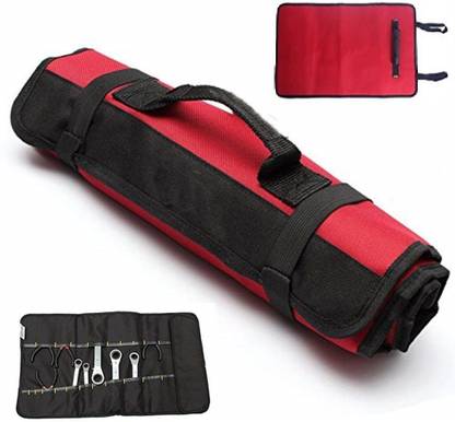 Techtest Multi Purpose 22 Pocket Tool Bag For Plier Screwdriver Spanner Carry Case Pouch Bag Red Fabric Tool Bag