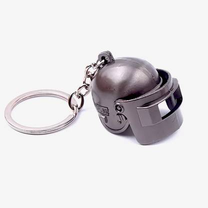 NeoTask Pubg Silver Helmet Metal Key Chain