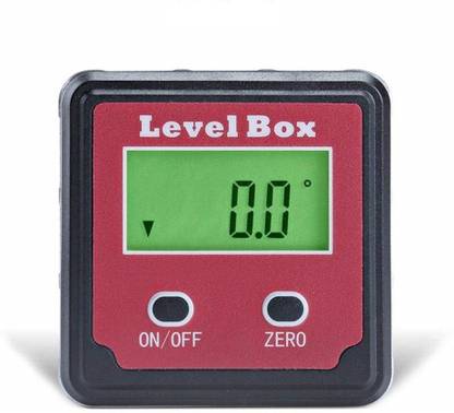 Techtest Digital Display Protractor Angle Finder Level Gauge Inclinometer with Backlight and Magnetic Base-(Red) inclinometer, angle finder, angle finder magnetic base, angle finder tool, angle finder magnetic, angle finder digital, protractor, protractor tool, protractors magnetic base, protractor for wood work, protractor set wood, level digital, level detector, level device, Magnetic Inclinometer Level