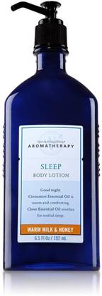 BATH & BODY WORKS Aromatherapy Sleep Warm Milk and Honey Body Lotion 6.5 fl oz (192 ml)