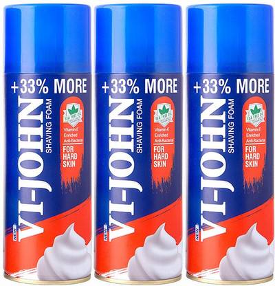 VI-JOHN VIJOHN Shaving Foam 400GM Hard Skin (Pack of 3)