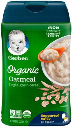 GERBER Organic Oatmeal Cereal - 227g (8oz) Cereal
