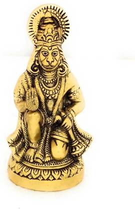 GAC Trend Shri Hanuman Gold Statue Decorative Showpiece - 10 cm