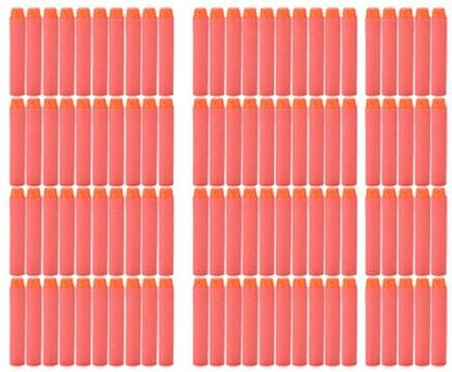 SOMETHING4U 100 Pcs Orange Bullet Foam Dart Bullets for Nerf N-Strike Elite Guns, Guns & Darts