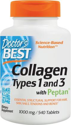 Doctor's Best Collagen Types 1 and 3 with Peptan 1000 mg 540 Tablets