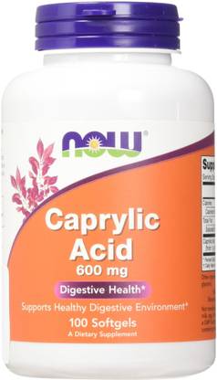 Now Foods Caprylic Acid 600 mg 100 Softgels