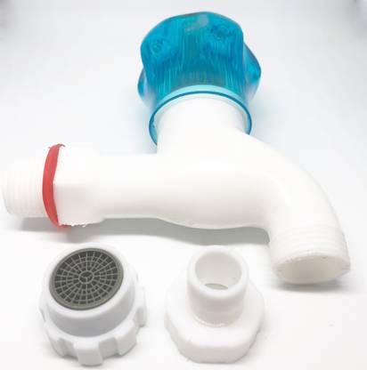 Impoda PVC Washing Machine Bib Cock Tap with PVC Flange and Water Saving Adapter PVC Washing Machine Bib Cock Tap 01 Bib Tap Faucet