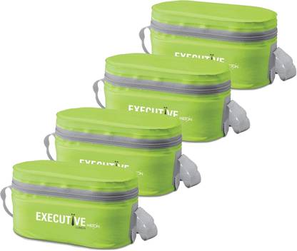 MILTON Executive Lunch Box Set of 3 Containers, Green - Pack of 4 4 Containers Lunch Box