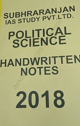Political Science - Optional (Handwritten Class Notes) 2018 (Latest) - By Shubra Ranjan (5 Books)