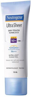 NEUTROGENA Sunscreen - SPF 50 PA+++ Dry Touch Sunblock Sunscreen Lotion PA+++ 118 ml