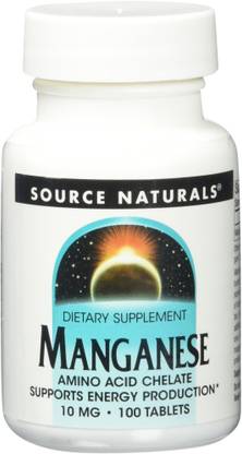 Source Naturals Manganese - 10 mg - 100 Tablets
