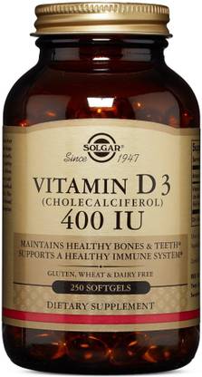 Solgar Vitamin D3 (Cholecalciferol) 400 IU 250 Softgels