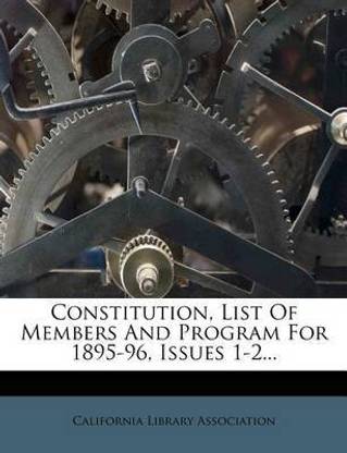 Constitution, List of Members and Program for 1895-96, Issues 1-2...