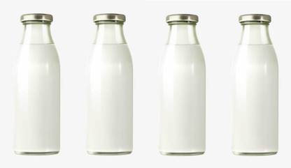 eKitchen 500ml Glass Milk Bottle - Transparent 500 ml Glass Bottle
