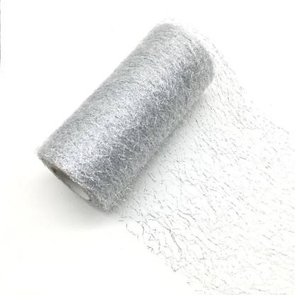 P s retail White Silver Tissue Tulle Roll