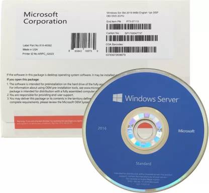 MICROSOFT Windows Server 2016 Standard 32/64 bit