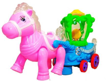 ToyGalaxy MUSICAL HORSE Carriage Toy WITH FLASHING LIGTH AND MUSIC