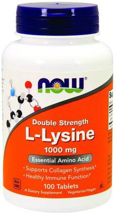 Now Foods L-Lysine 1000 mg 100 Tablets