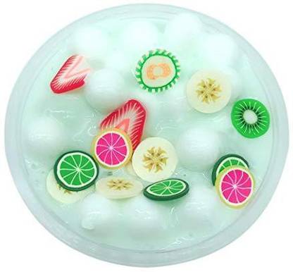 Sinfu Slime Toys, 60Ml/100Ml Fruit Puff Colours Mud Mixing Cloud Slime Putty Scented Stress Kids Clay Toy (60Ml, A)