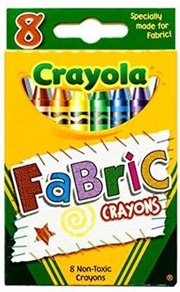 CRAYOLA Fabric Crayons, Bright Colors, 8 Ct - 1 Pkg
