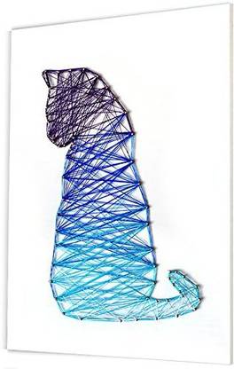 Generic String Art Cat Home Decoration DIY Thread Winding Drawing Wood Stereoscopic Decorative Painting 40X30