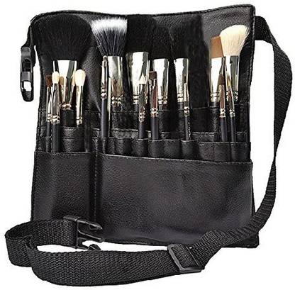 hotrose 22 Pockets Professional Cosmetic Makeup Brush Bag With Artist Belt Strap For Women