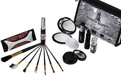 Bloody Mary Gothic Style Final Touch Makeup Kit By Professional Quality Dark Goth Look Cosmetic Supplies Set