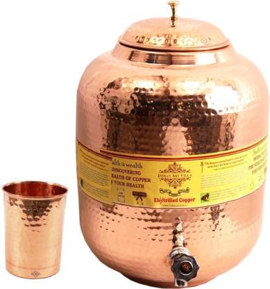 IndianArtVilla Copper Grocery Container  - 10380 ml
