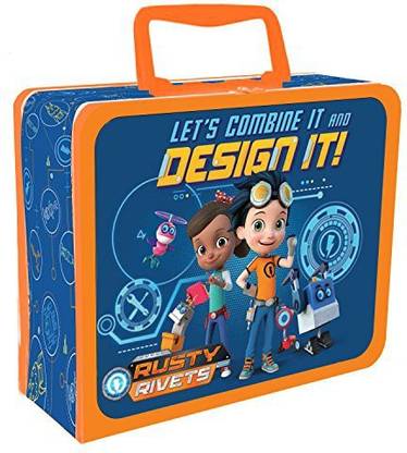 NICKELODEON Cardinal Games Rusty Rivets Puzzle in Tin with Handle Jigsaw Puzzle (24 Pieces)