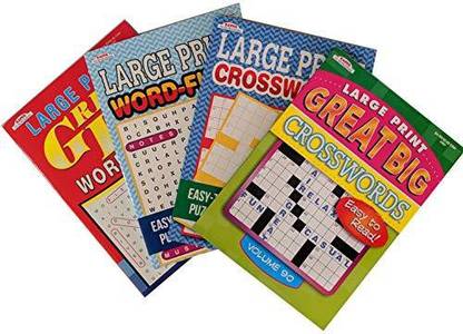 HL Enterprise Brain Games Word Puzzle Books for Adults Large PrintLarge Print Crossword Puzzle Books & Large Font Word Search Books for Adul