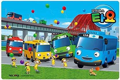 Tayo The Little Bus Characters Paper Puzzles with Bridge 88 pcs