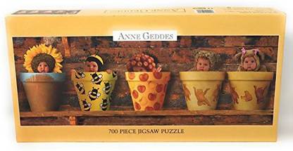 Anne Geddes Puzzle 700 Pieces 34 x 12 Babies in Flower Pots
