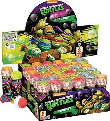 Fancy Me X12 Teenage Mutant Ninja Turtles Characters Bubbles with Puzzle Maze Lid
