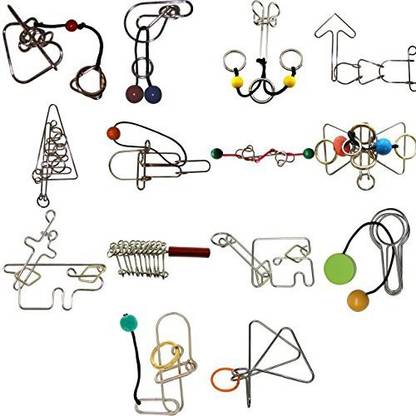 Puzzle Master Level 10 a set of 14 wire puzzles