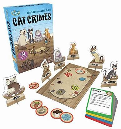 ThinkFun ThinkFun Cat Crimes Logic Game and Brainteaser for Boys and Girls Age 8 and Up A Smart Game with a Fun Theme and Hilarious Art
