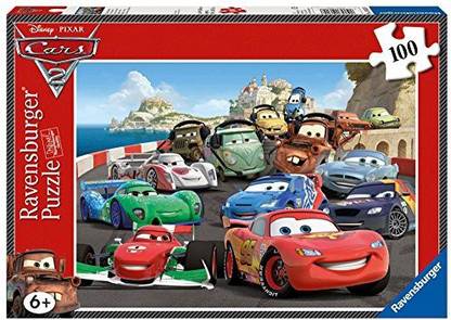 RAVENSBURGER CarsBig Race Jigsaw Puzzle (100 Piece)