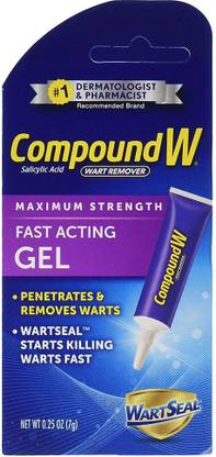 Compound W Salicylic Acid Wart Remover | Maximum Strength Fast Acting Gel | 0.25 oz | (Value Pack of 2)