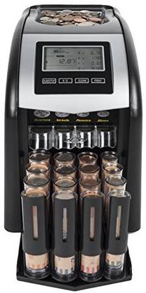Royal Sovereign Electric Coin Sorter, 4 Rows Of Coin Counting, Patented Anti-Jam Technology, Digital Coin Counting Display, Automatic Coin Roll Advancement, Black (Fs-44P) Coin Bank